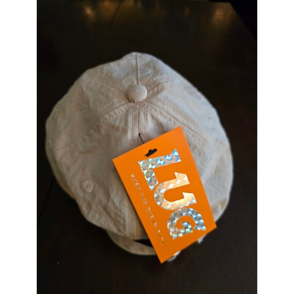 NWT LUG Beige Cream Embroidered Logo Baseball Cap Keep The Dream Alive - Picture 4 of 6